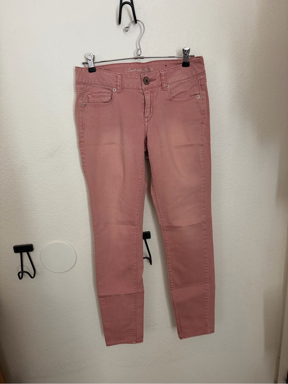American Eagle Outfitters Skinny Jeans in Mauve Pink